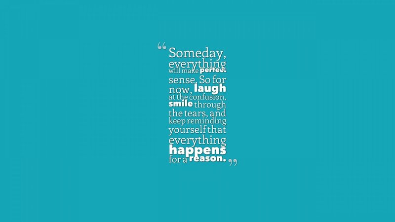 inspirational quote on blue