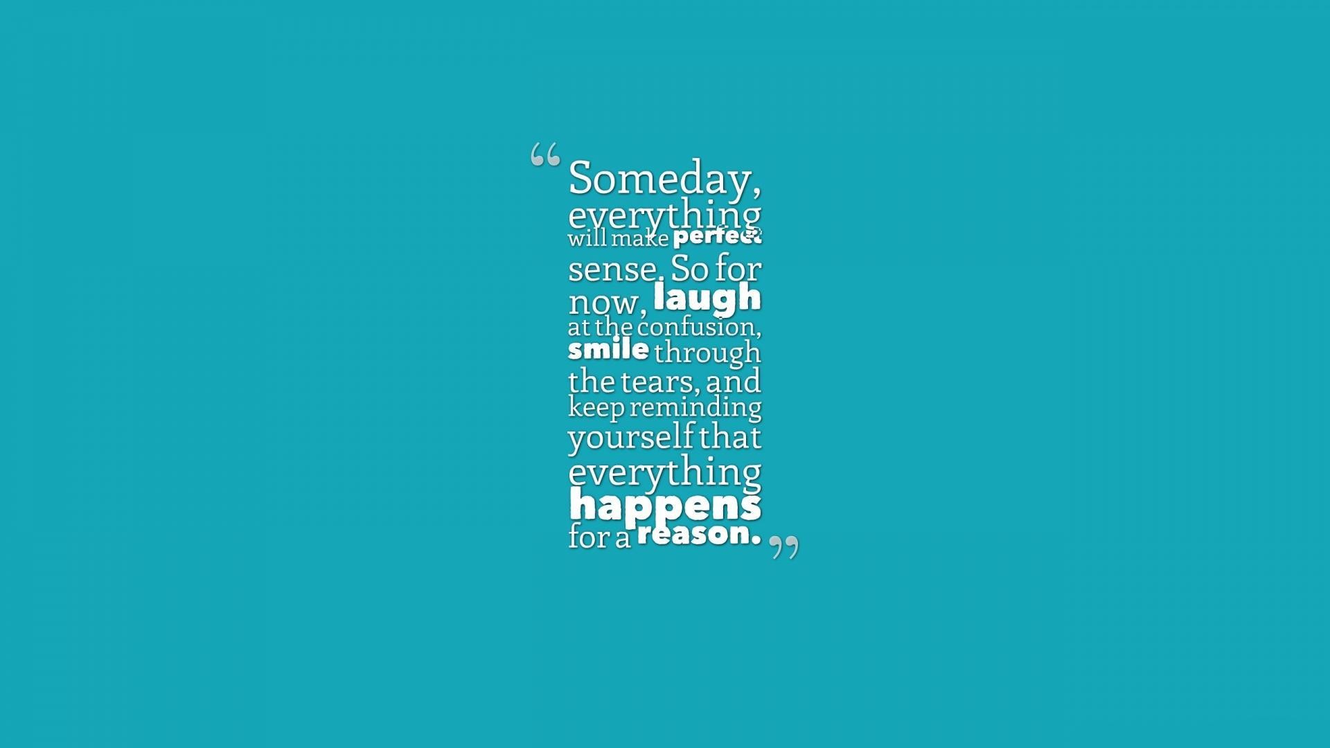 inspirational quote on blue