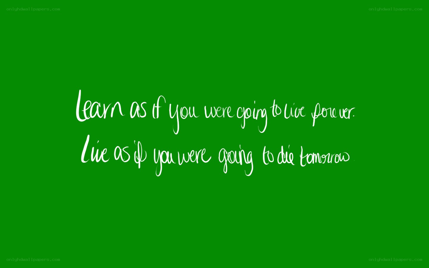 inspirational quote on green