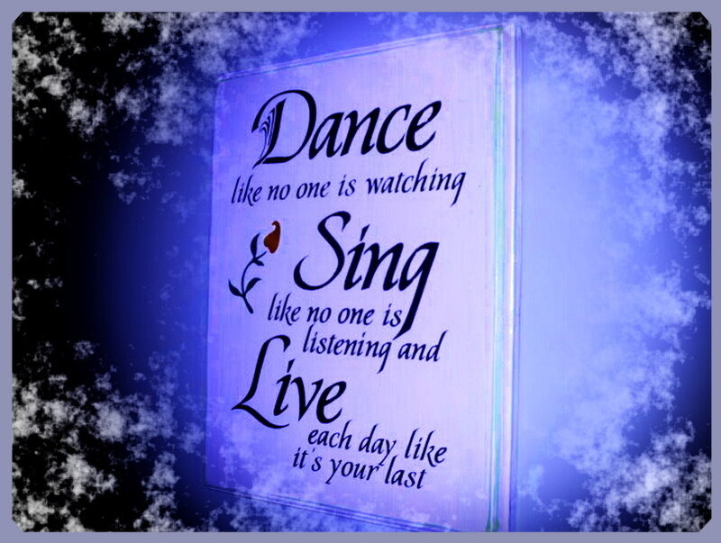 Inspirational Quote Sign — Blue