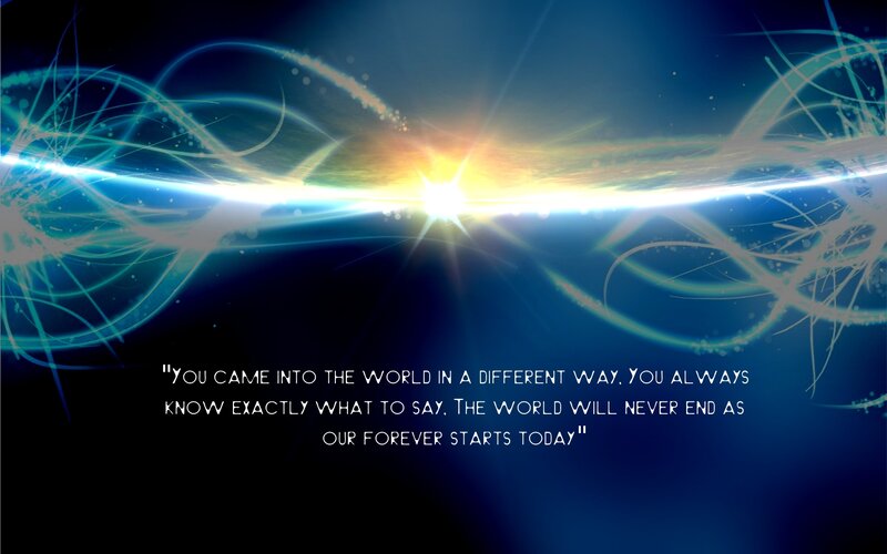 inspirational quote with light