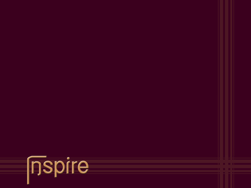 Inspire text on maroon background