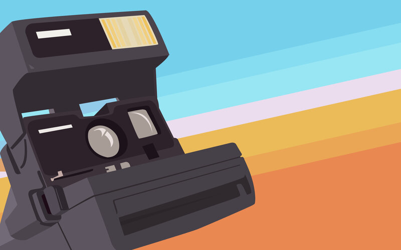 instant camera illustration