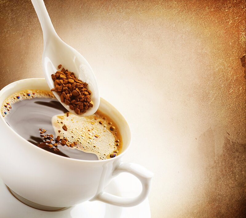 Instant Coffee Granules — Brown