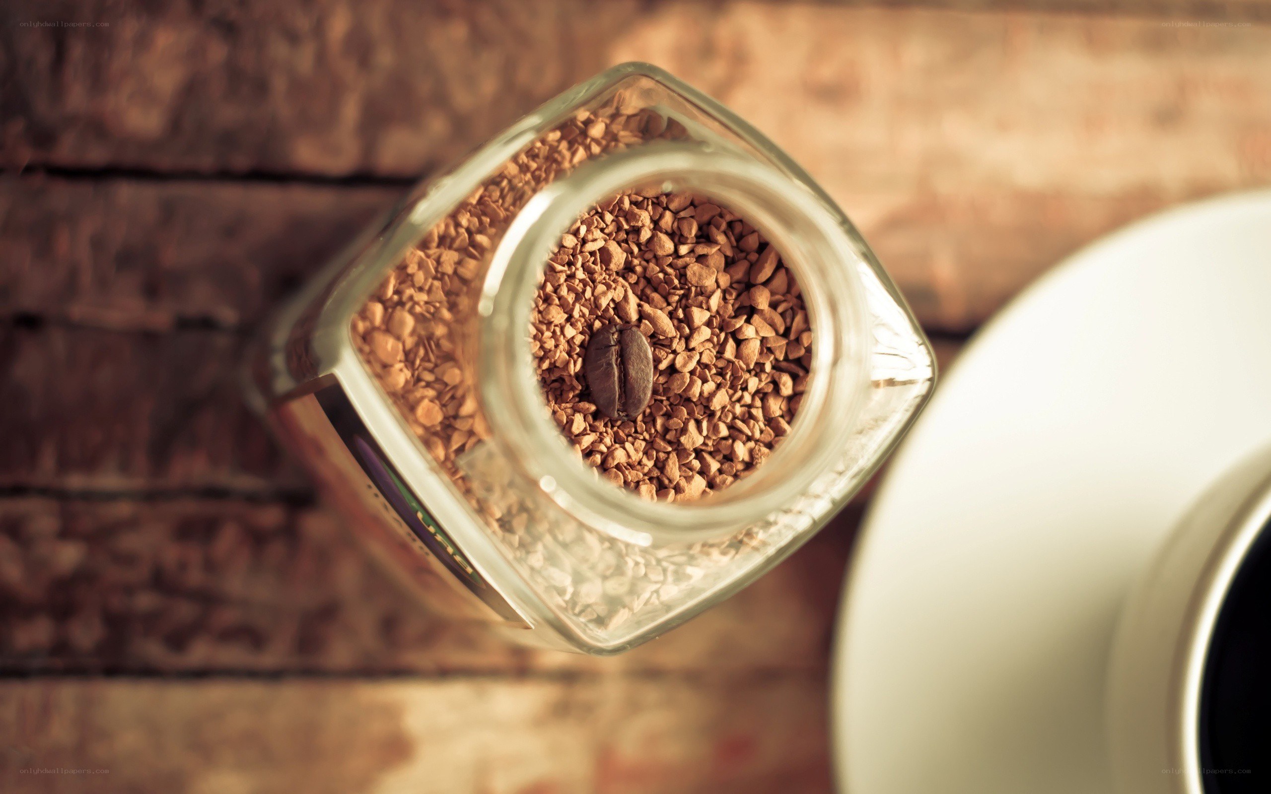 instant coffee in a jar
