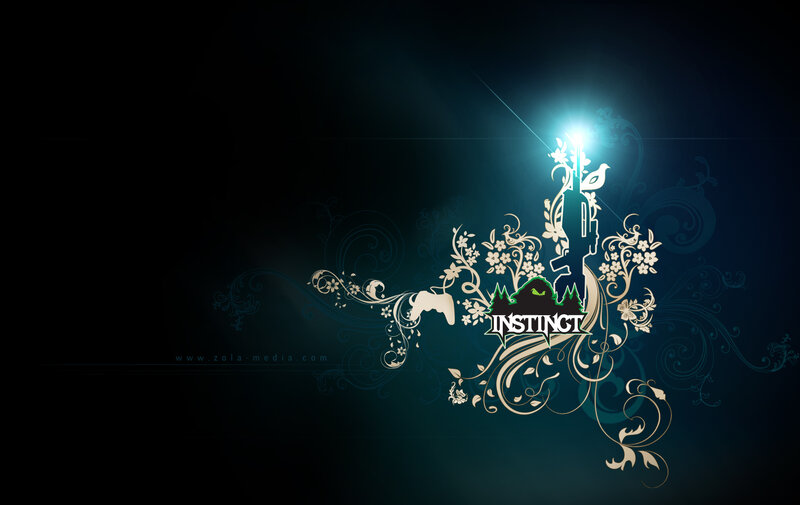 Instinct logo with floral design
