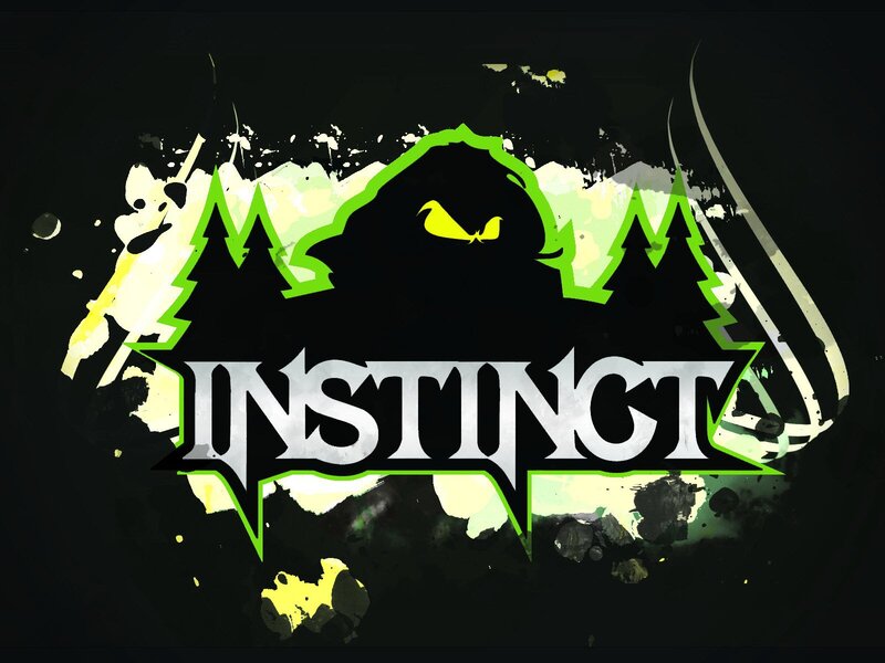 Instinct logo with forest silhouette