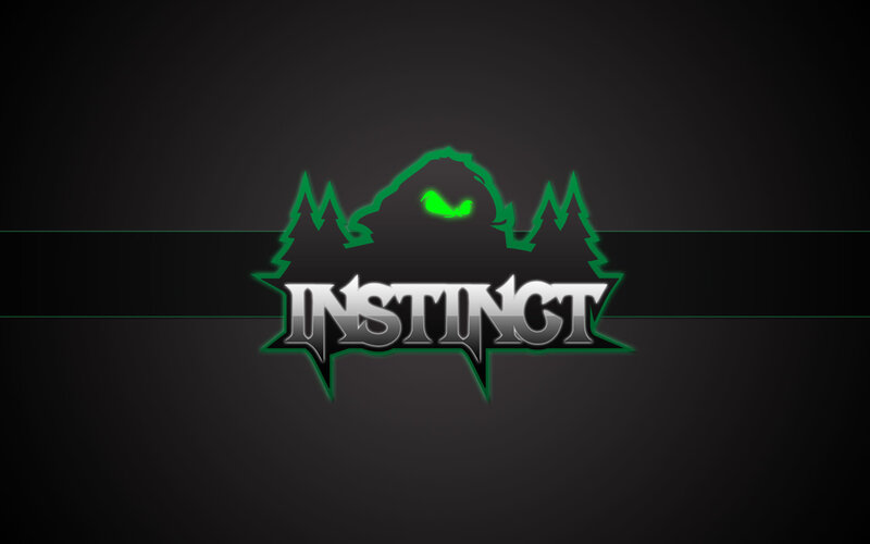 Instinct logo with green glow
