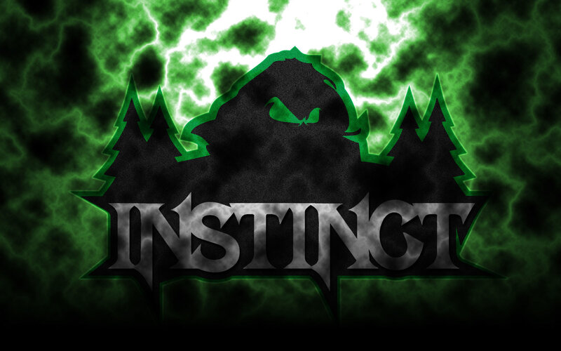 Instinct logo with green lightning