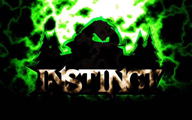 Instinct logo with green lightning