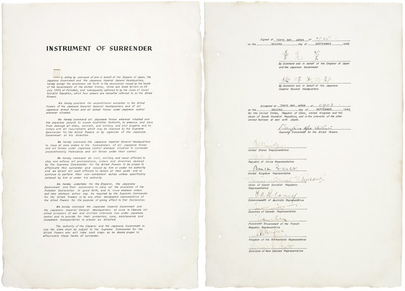 instrument of surrender document