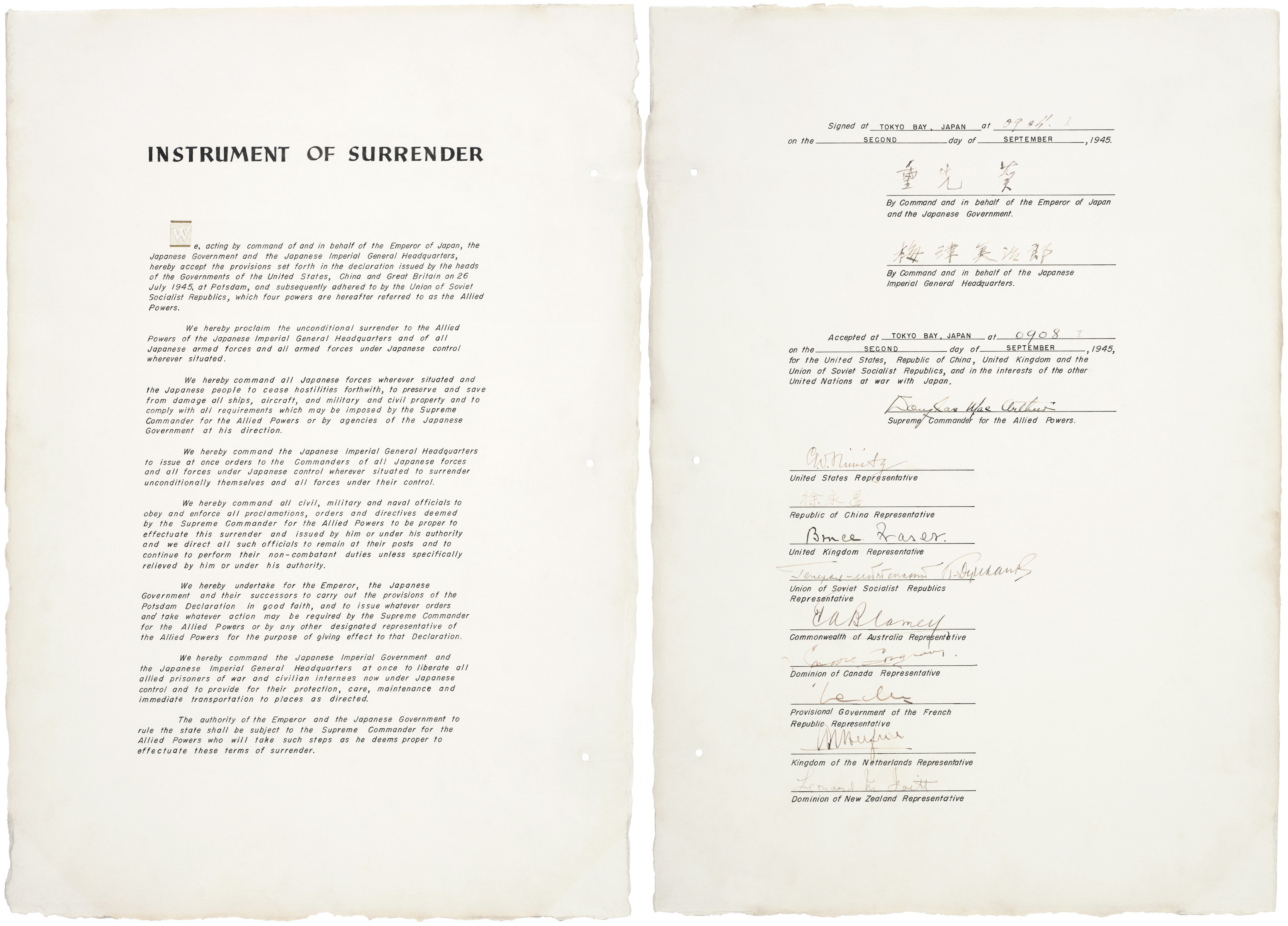 instrument of surrender document