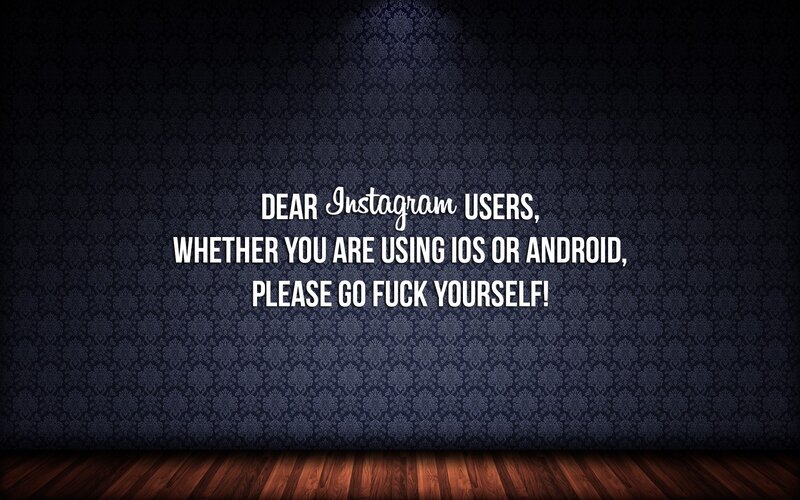 insult to instagram users