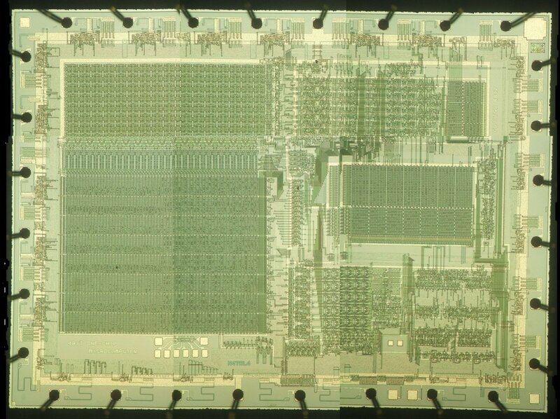 Intel 4004 microprocessor die