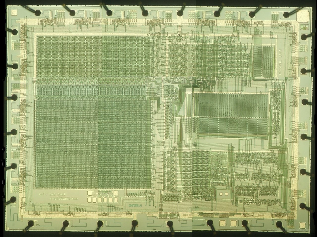 Intel 4004 microprocessor die