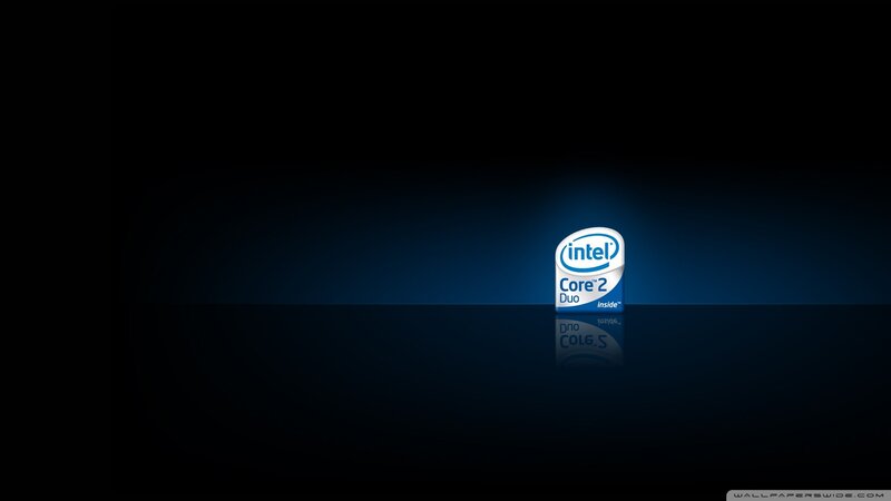 Intel Core 2 Duo Logo — Black, Minimalist