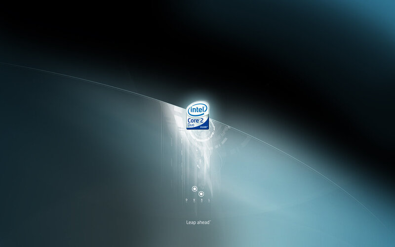 Intel Core 2 Duo Logo — Blue, Futuristic