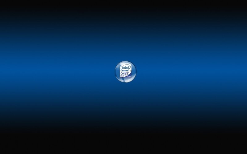Intel Core 2 Duo Logo — Blue, Minimalist
