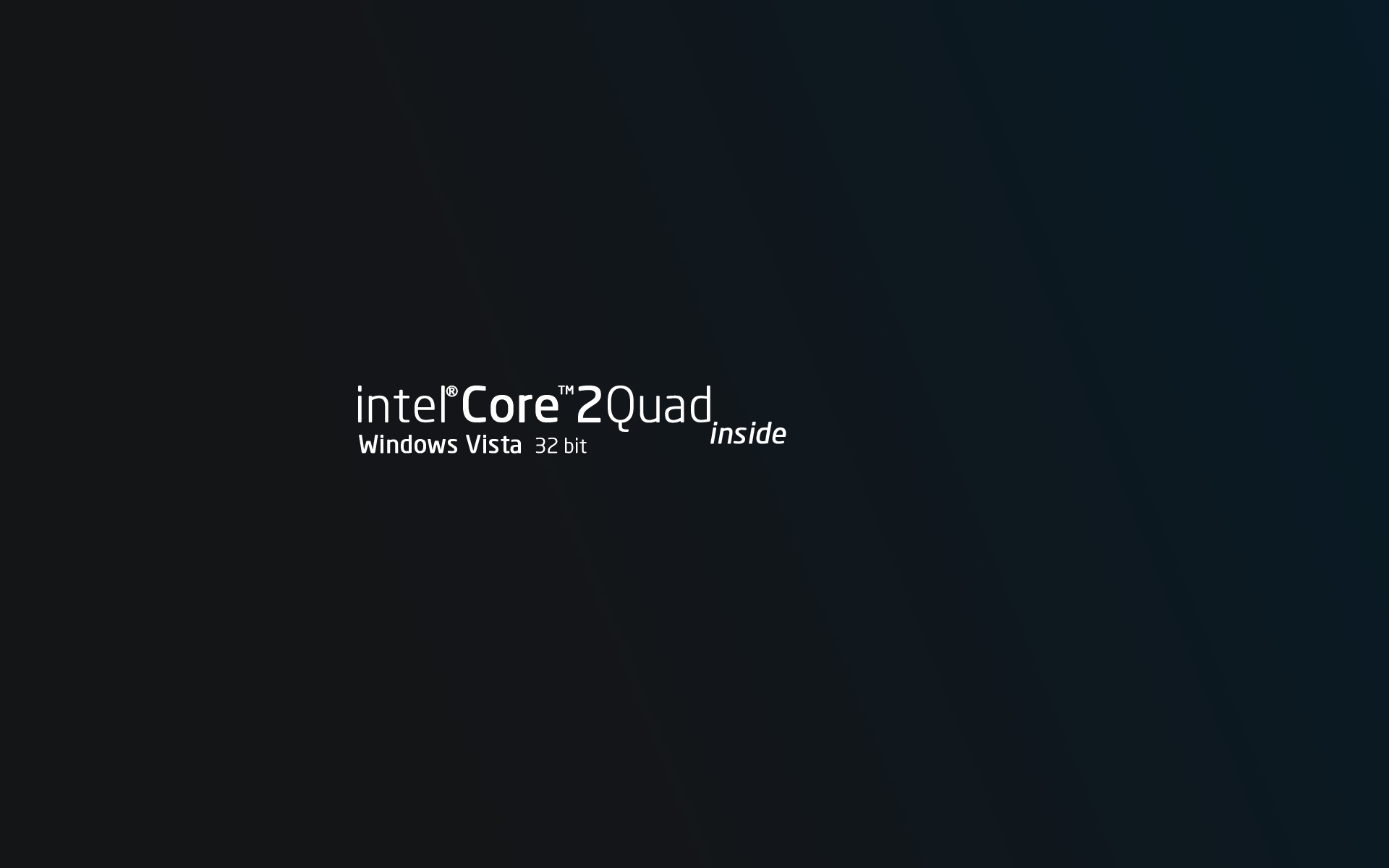 Intel Core 2 Quad boot screen