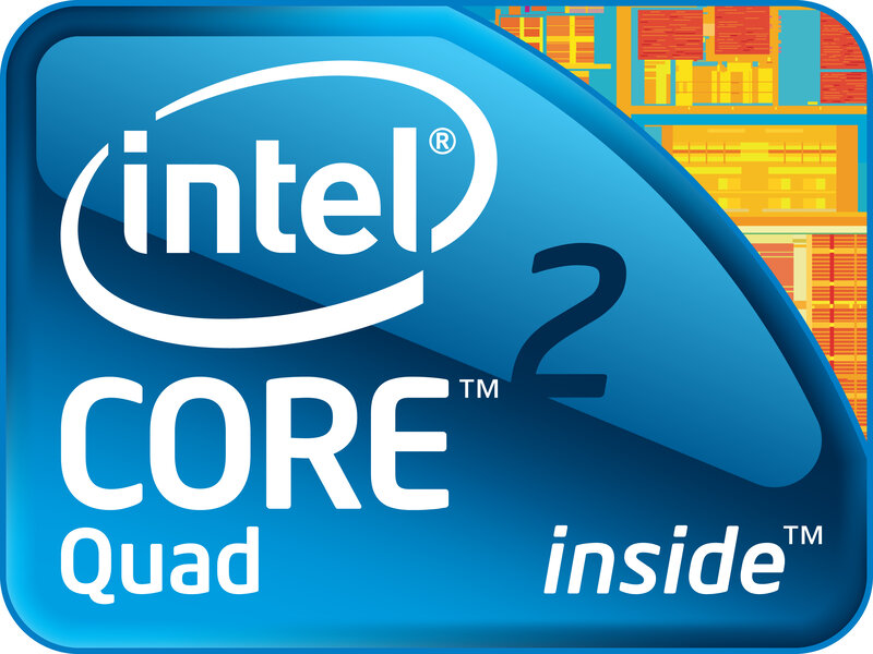 Intel Core 2 Quad Logo — Blue
