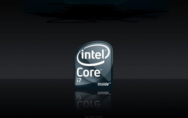Intel Core I7 Logo — Black, Dramatic, Digital Art