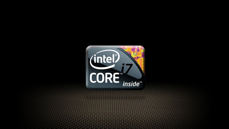 Intel Core I7 Logo — Black, Dramatic