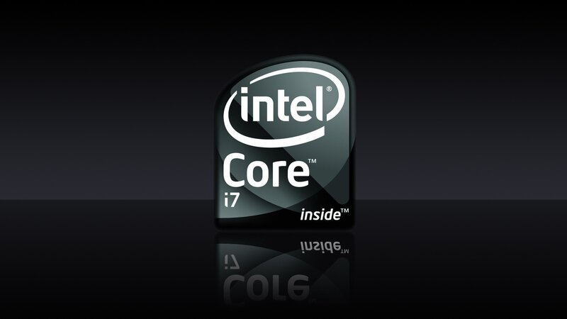 Intel Core I7 Logo — Black, Minimalist, 3d Render