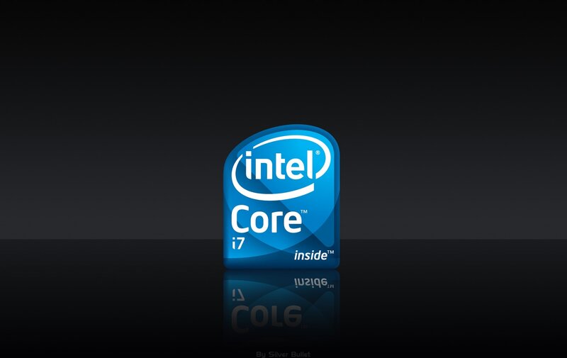 Intel Core I7 Logo — Blue, Minimalist, Digital Art