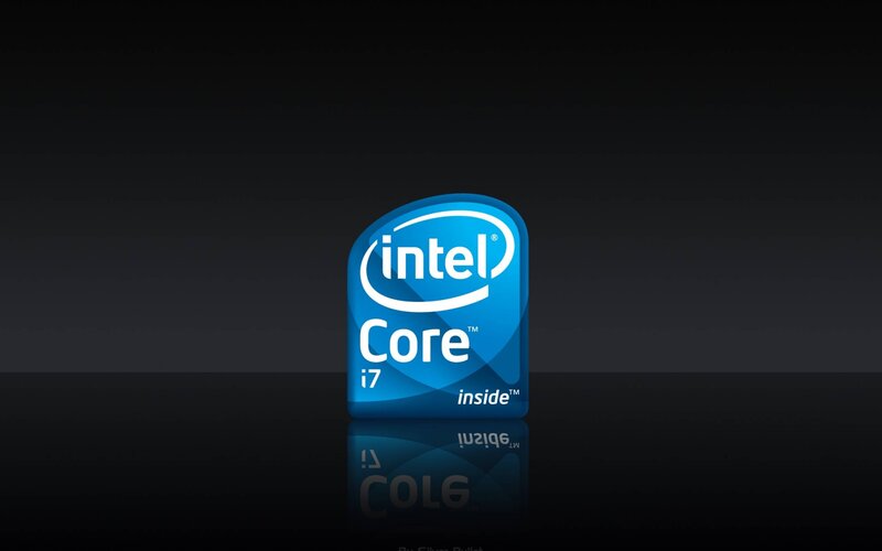 Intel Core I7 Logo — Blue, Minimalist