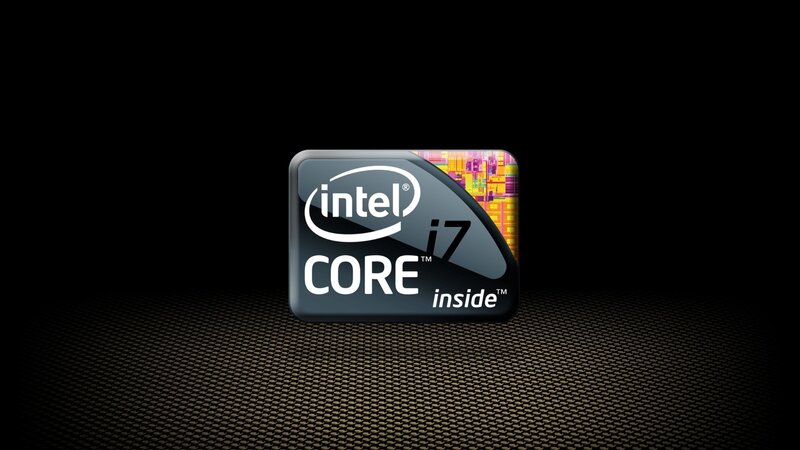 Intel Core I7 Processor — Black, Dramatic, Digital Art, Chip, Logo