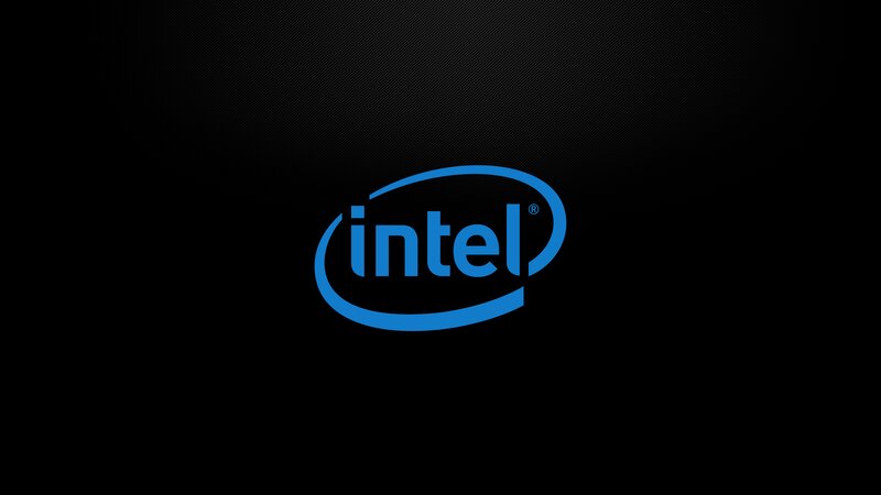 Intel Logo on Black
