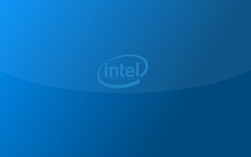 Intel Logo on Blue Background — Calm