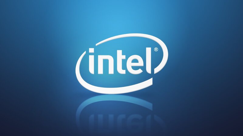 Intel Logo on Blue — Professional