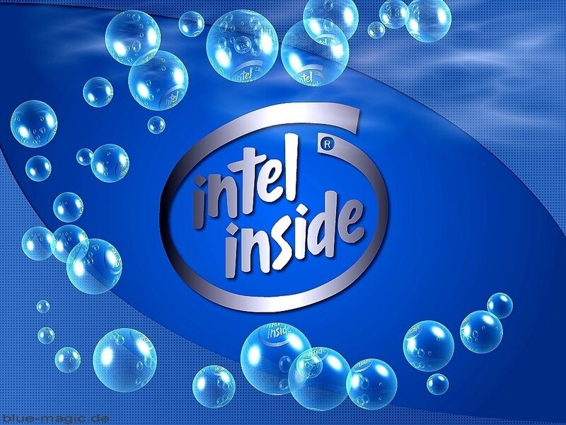Intel Logo with Bubbles