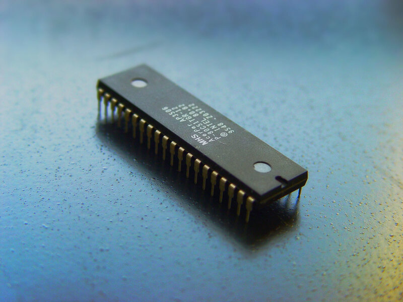 Intel microprocessor chip