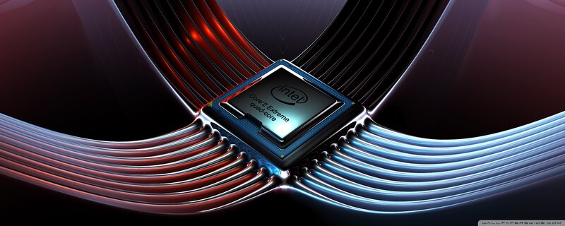 Intel Processor Chip — Black, Dramatic, Digital Art
