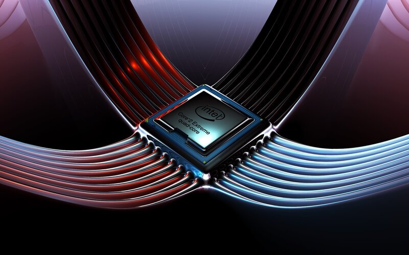 Intel Processor Chip — Black, Dramatic