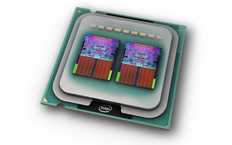 Intel Processor Chip — Green