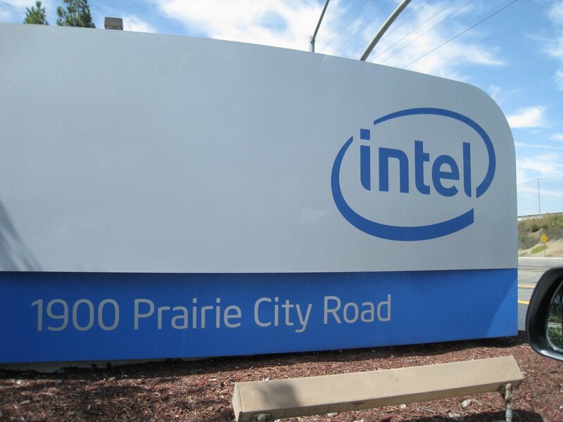 Intel sign at Prairie City Road