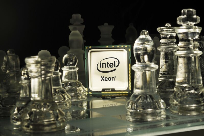 Intel Xeon processor with chess pieces
