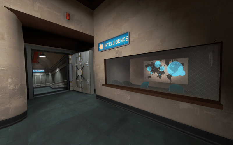 Intelligence room hallway