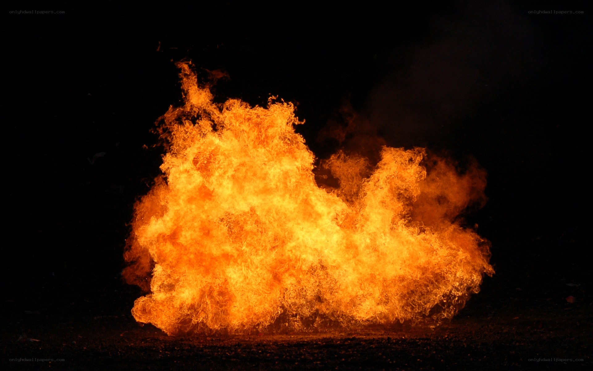 intense fire explosion