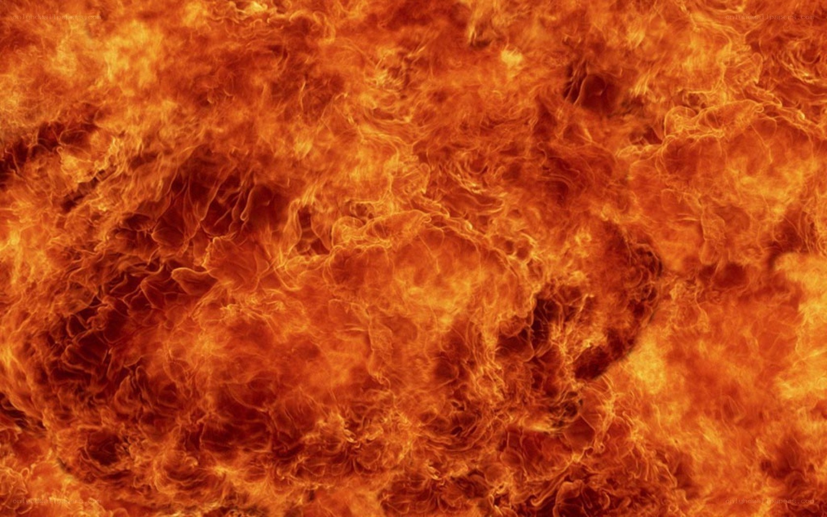 intense fire flames