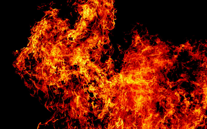 Intense Fire Flames — Red, Dramatic