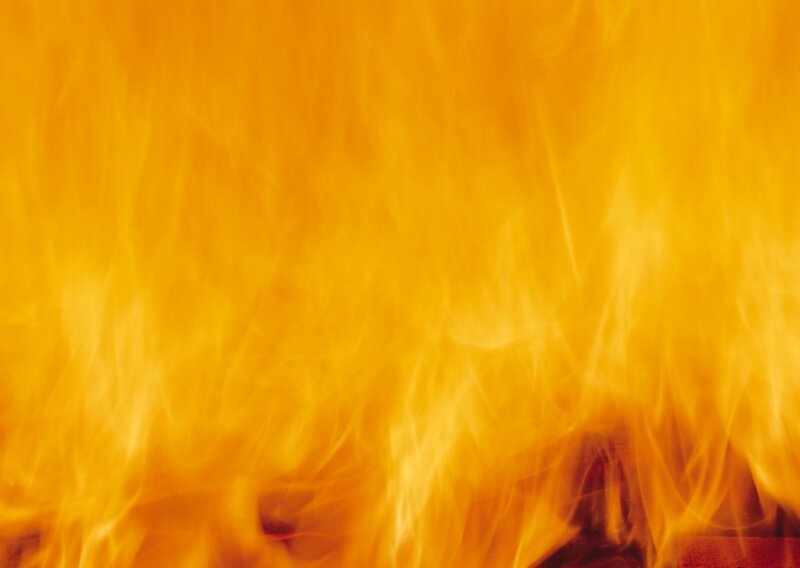 intense flames in motion