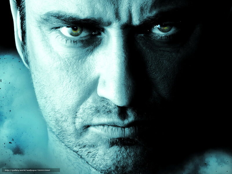 intense man's face close-up