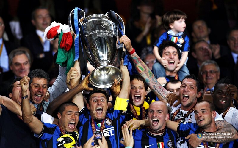 Inter Milan celebrates Champions League win