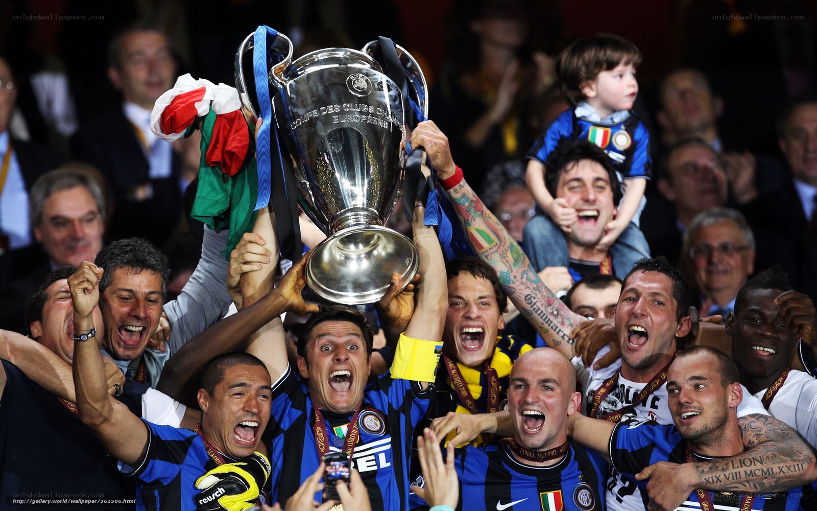 Inter Milan celebrates Champions League win