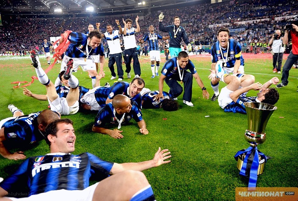 Inter Milan celebrates Serie A victory