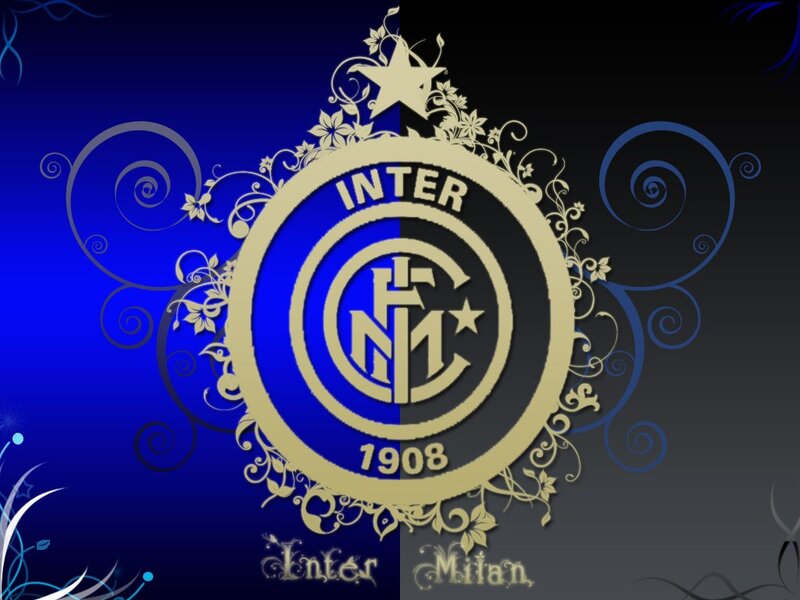 Inter Milan Logo — Blue, Dramatic, Digital Art